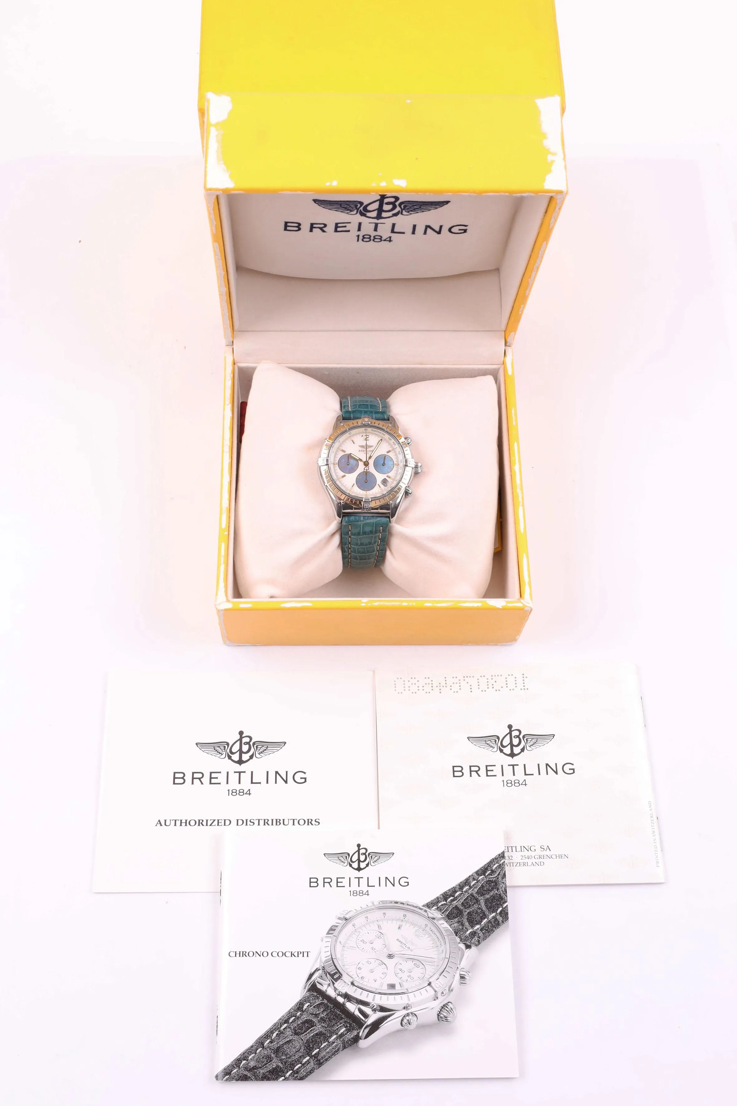 Breitling Chrono Cockpit D30012 36mm Yellow gold and stainless steel Mother-of-pearl 4