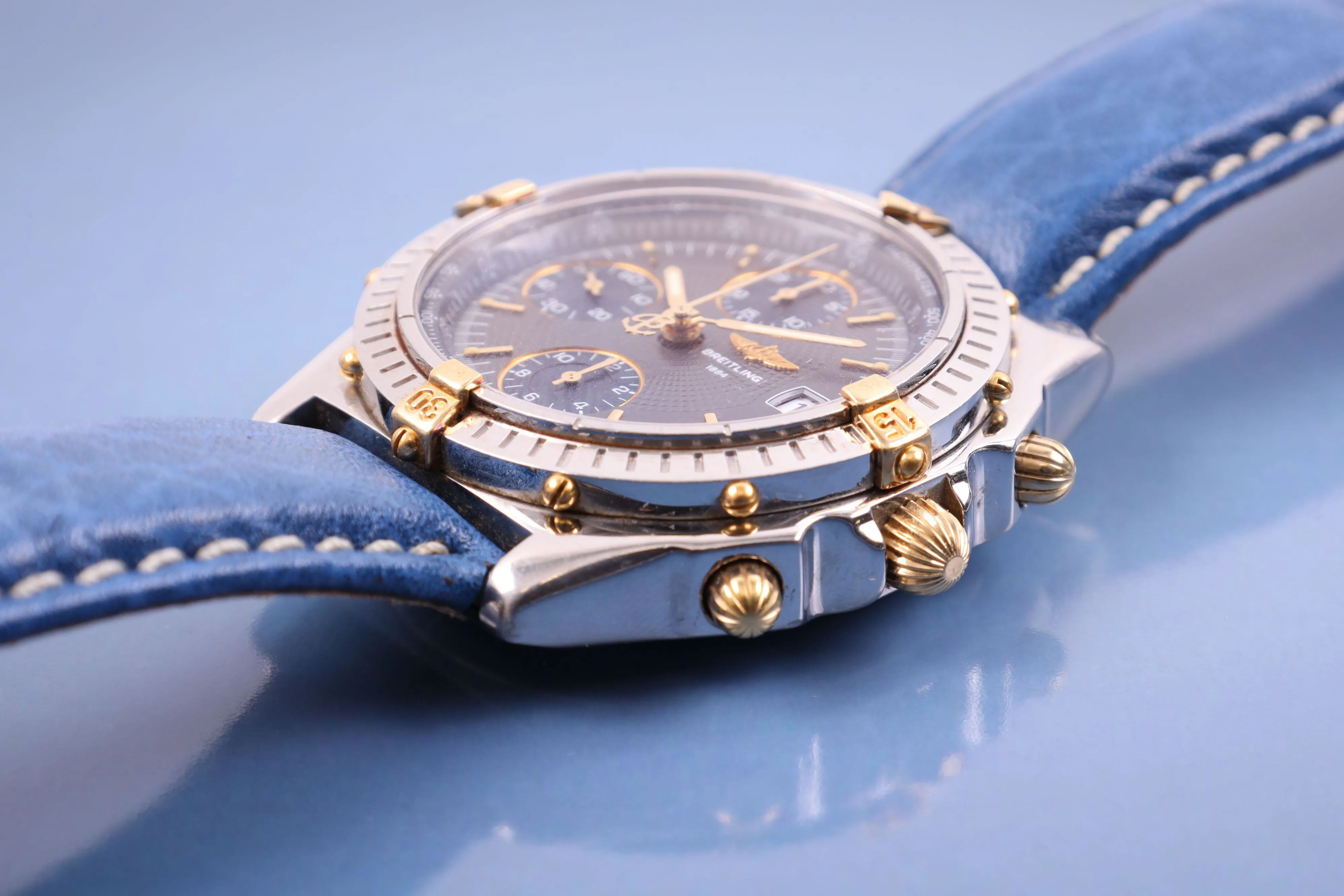 Breitling Chronomat B13050.1 39mm Stainless steel and gold-plated Blue 2