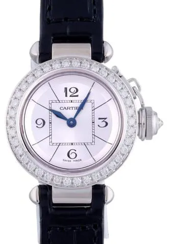 Cartier Pasha WJ124027 27mm White gold Silver