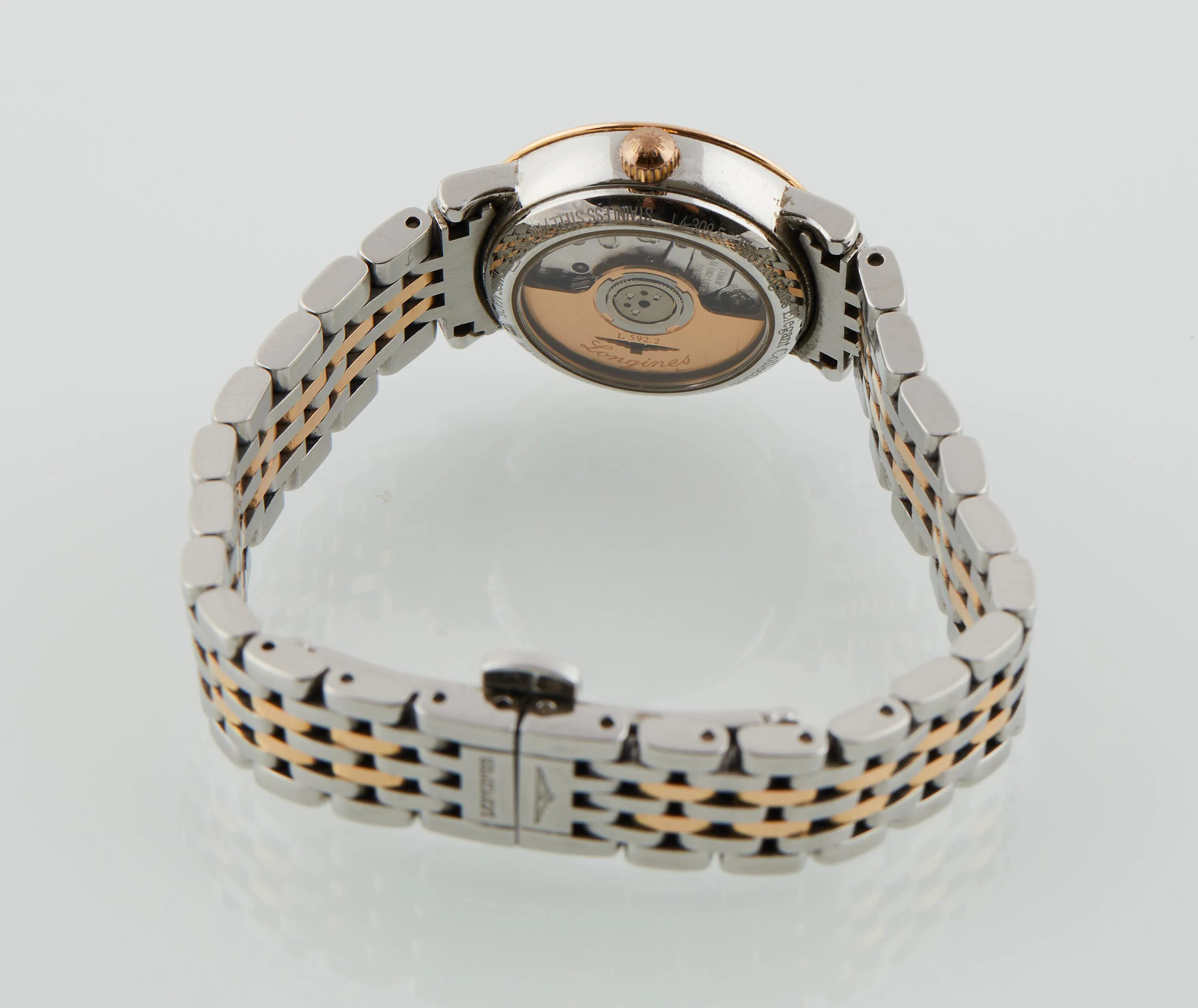 Longines Elegant L4.309.5 26mm Yellow gold, stainless steel and diamond-set Mother-of-pearl 2