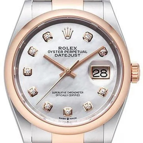 Rolex Datejust 36 126201 36mm Yellow gold and Stainless steel Mother-of-pearl