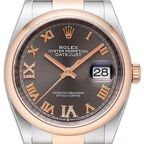 Rolex Datejust 36 126201 36mm Yellow gold and Stainless steel Gray