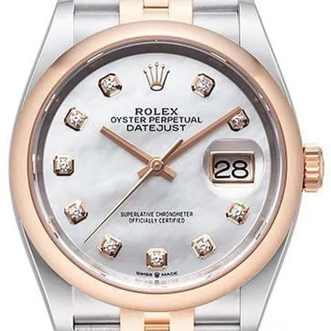 Rolex Datejust 36 126201 36mm Yellow gold and Stainless steel Mother-of-pearl