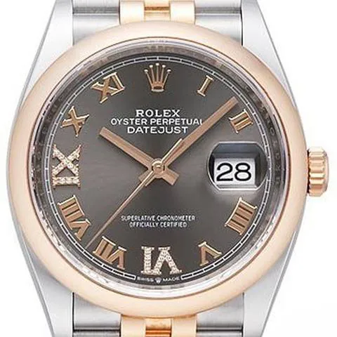 Rolex Datejust 36 126201 36mm Yellow gold and Stainless steel Gray