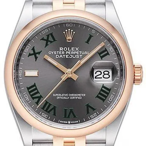 Rolex Datejust 36 126201 36mm Yellow gold and Stainless steel Gray