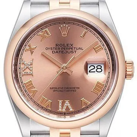 Rolex Datejust 36 126201 36mm Yellow gold and Stainless steel Rose