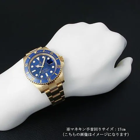 Rolex Submariner Date 16618 40mm Yellow gold Blue 4