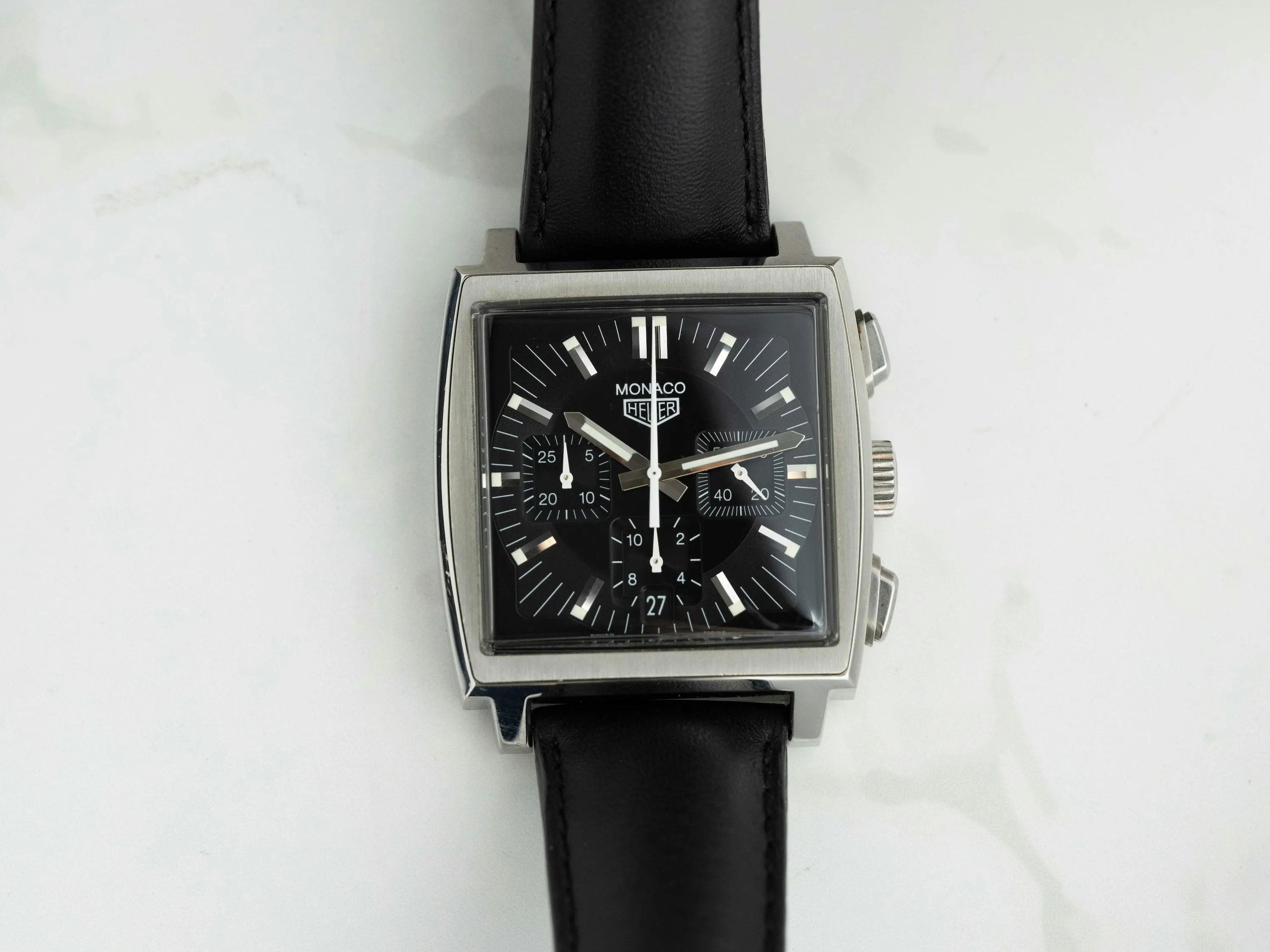 TAG Heuer Monaco CS2111 38mm Stainless steel Black