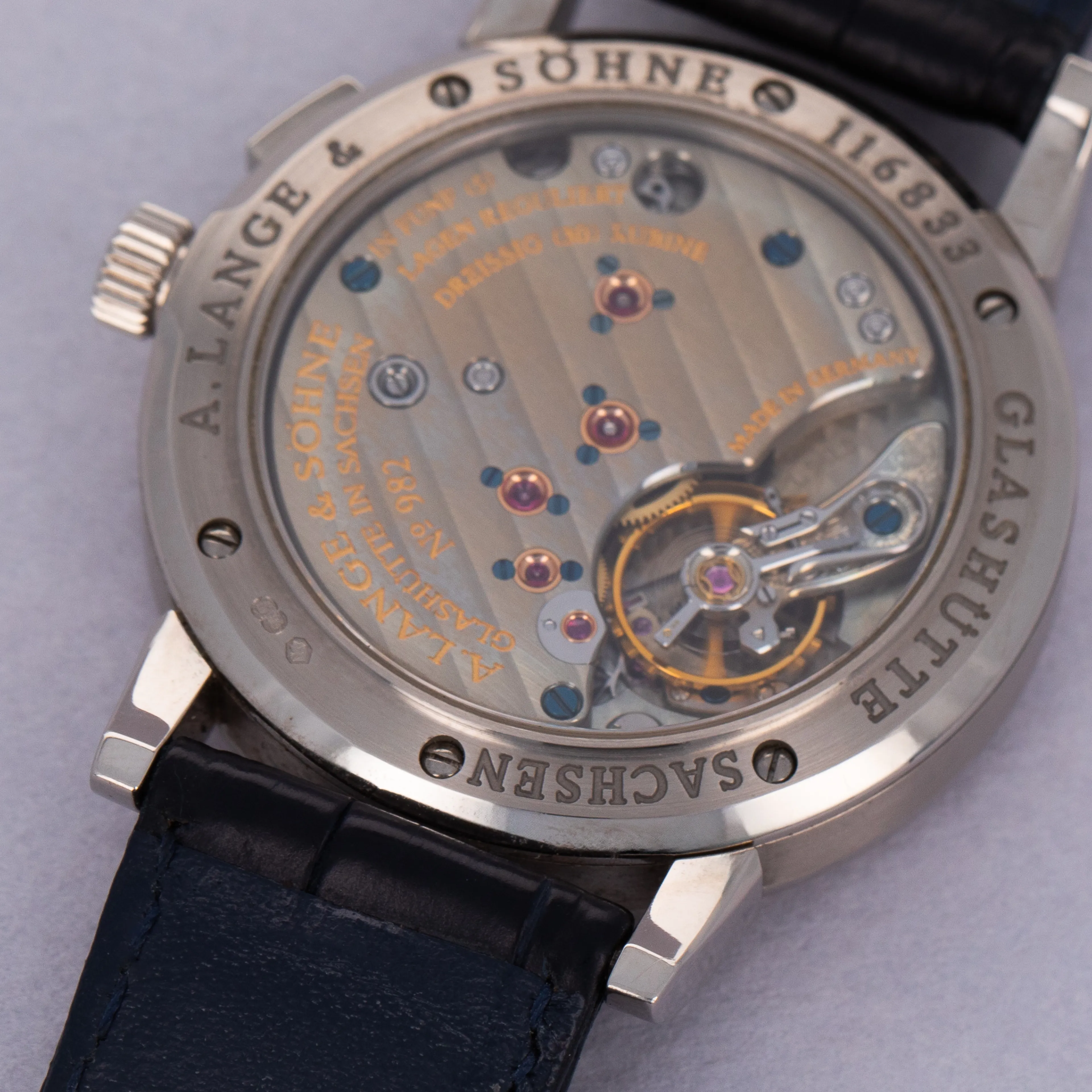 A. Lange & Söhne Saxonia 105.027 34mm White gold Blue 1