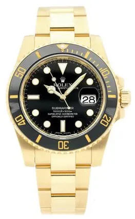 Rolex Submariner 116618LN 40mm Yellow gold Black