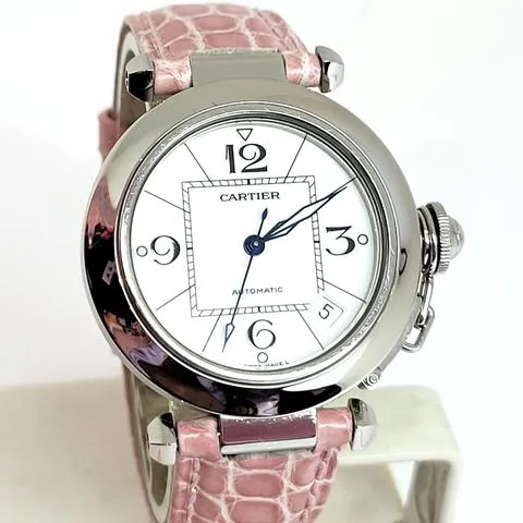 Cartier Pasha C 2324 35.5mm Stainless steel White