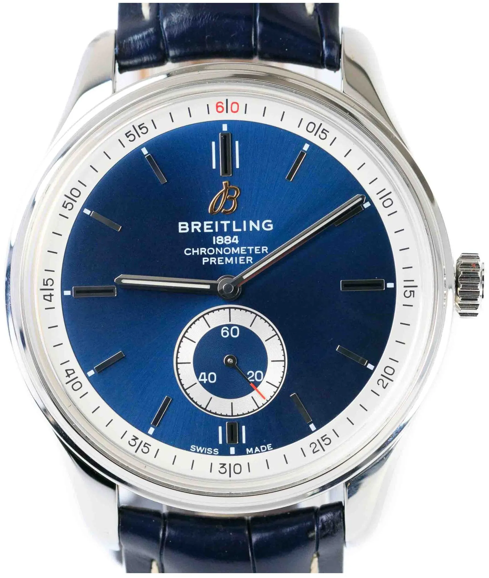 Breitling Premier A37340351C1P1 40mm Stainless steel Blue 4