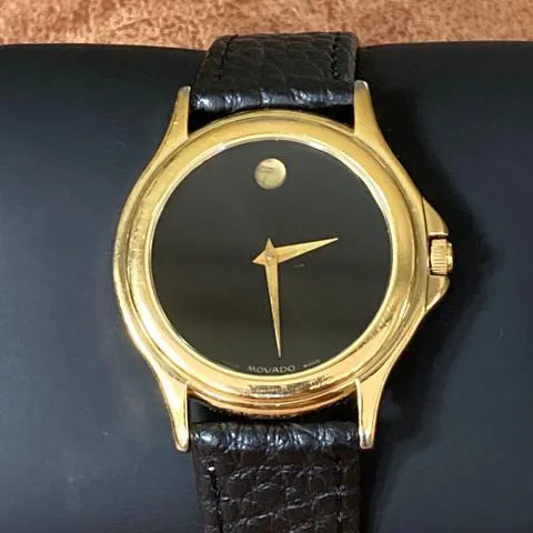 Movado 35mm Yellow gold and stainless steel Black
