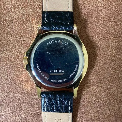 Movado 35mm Yellow gold and stainless steel Black 1