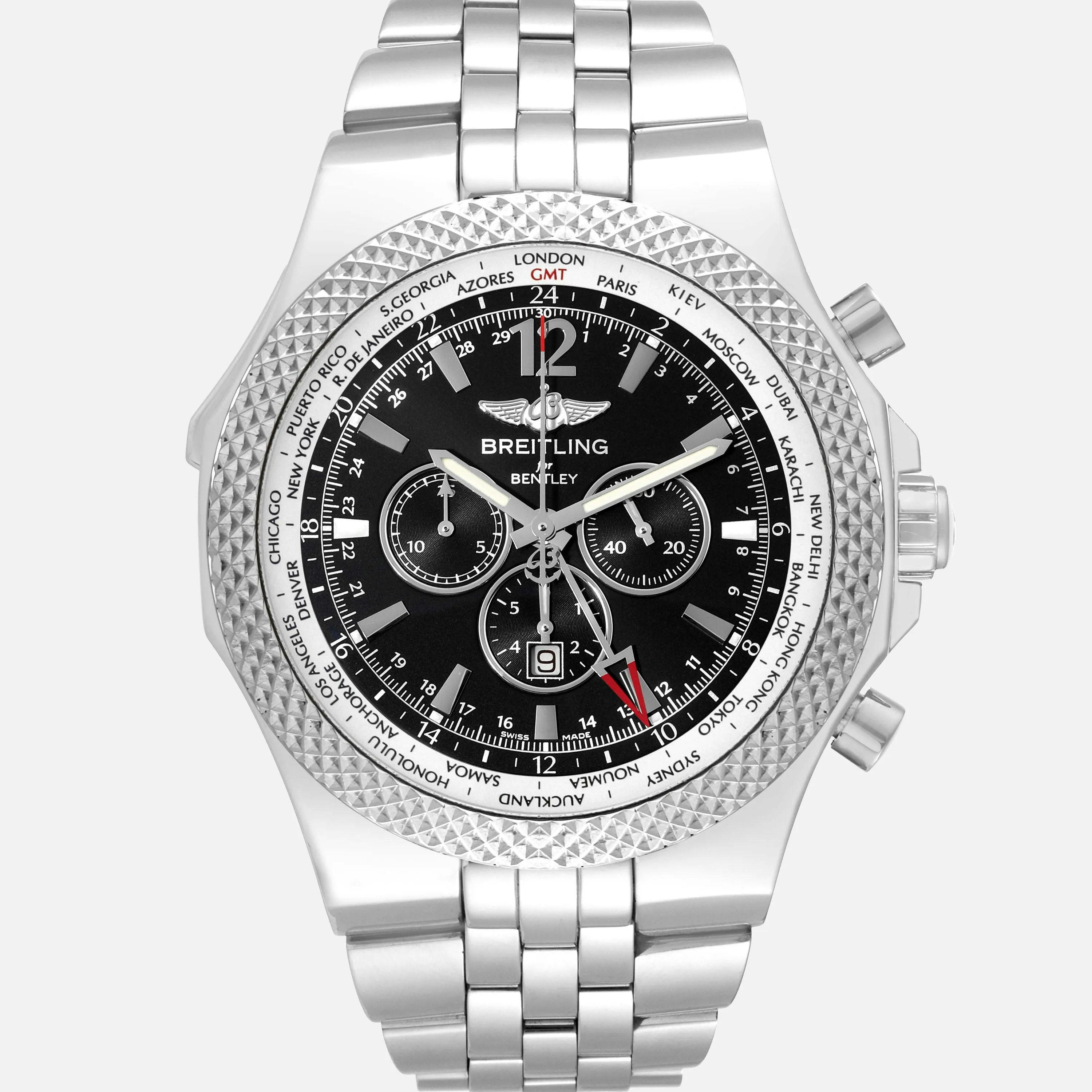 Breitling Bentley A47362 49mm Stainless steel Black