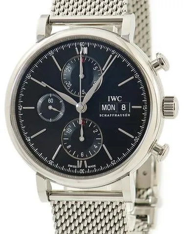 IWC Portofino Chronograph IW391030 42mm Stainless steel Black