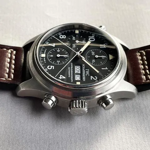 IWC Pilot Double Chronograph IW3713 42mm Stainless steel Black 6