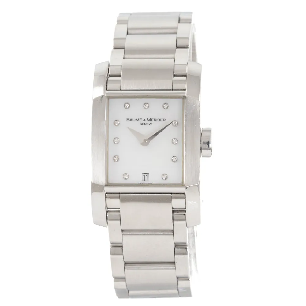 Baume & Mercier Hampton 65488 22mm Stainless steel Mother of pearl & Diamond