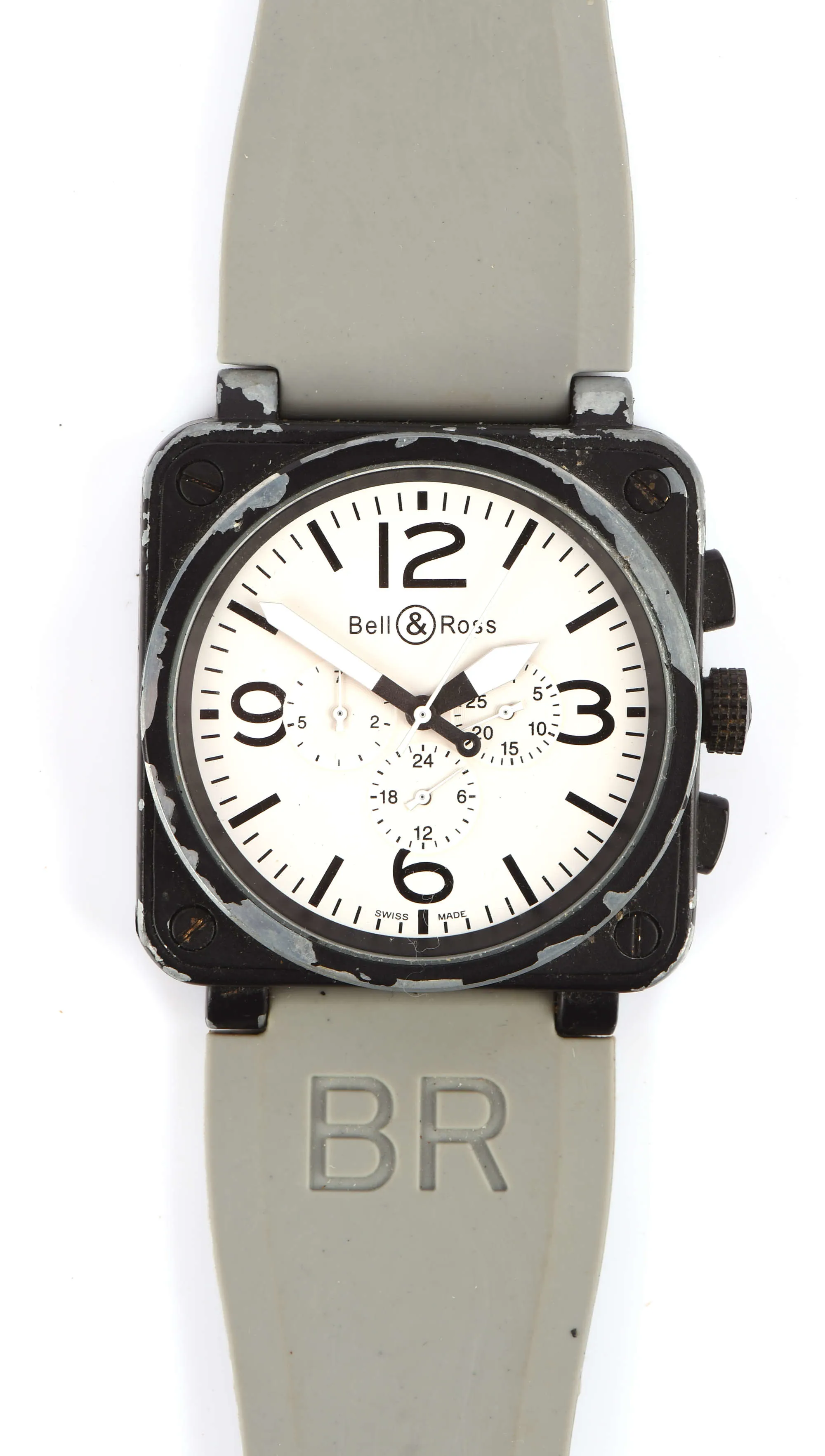 Bell & Ross Aviation BR01 50mm Stainless steel White 2