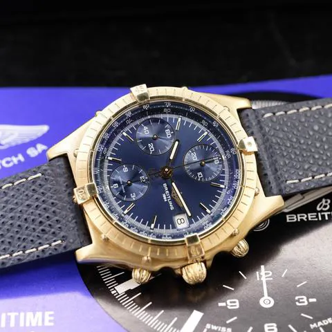 Breitling Chronomat 81950 39mm Yellow gold Blue