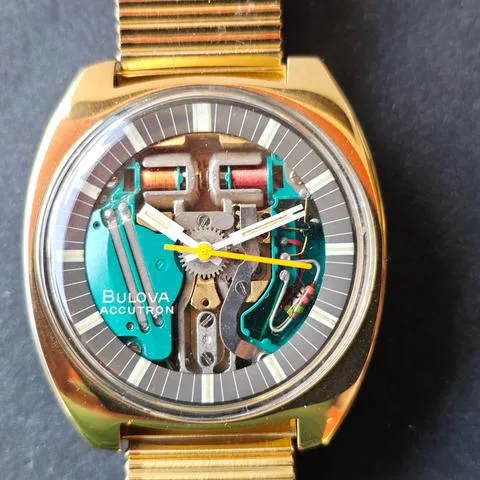 Bulova Accutron 770 38mm Yellow gold and Stainless steel Skeletonized 1