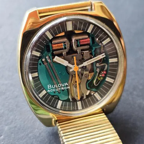 Bulova Accutron 770 38mm Yellow gold and Stainless steel Skeletonized 5