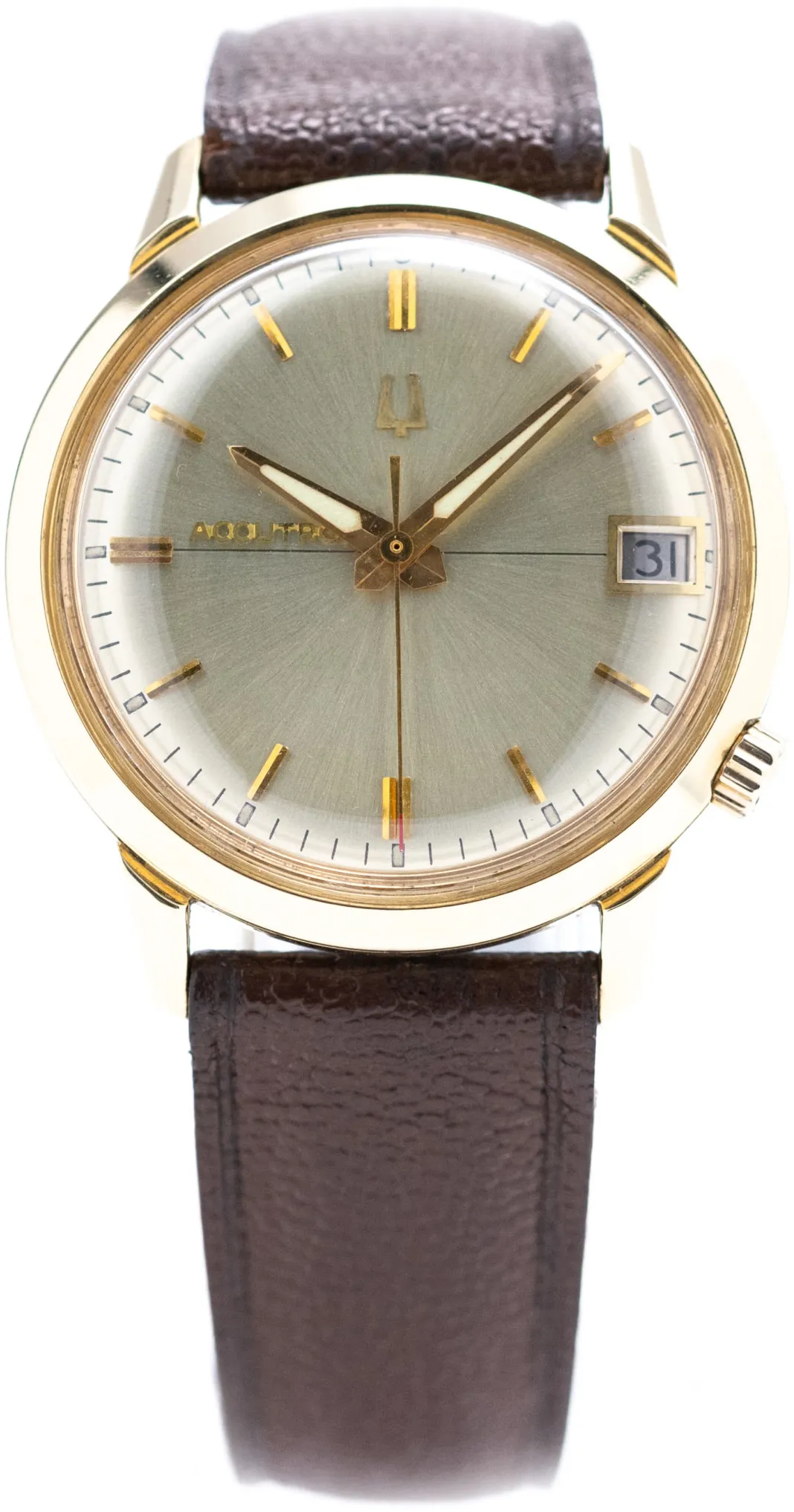 Bulova Accutron 36mm Yellow gold Silver