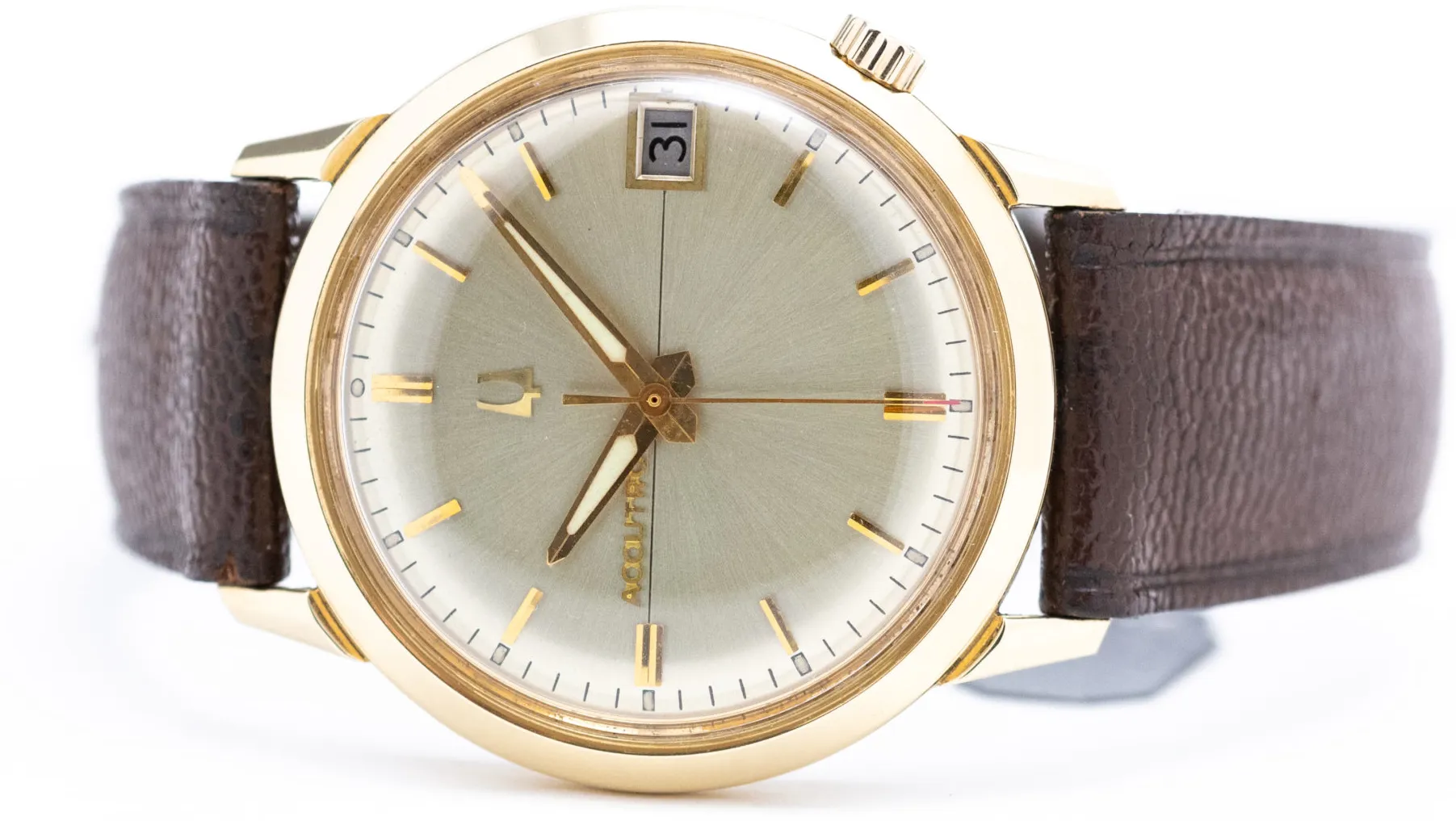 Bulova Accutron 36mm Yellow gold Silver 2