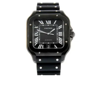 Cartier Santos 4072 Stainless steel Black