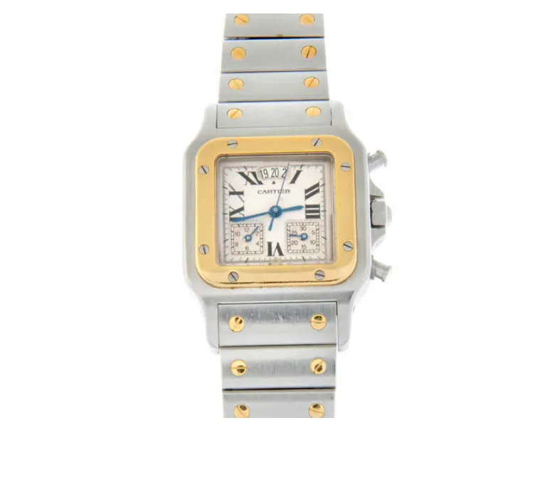 Cartier Santos Galbée 2425 30mm Stainless steel and Metal Cream