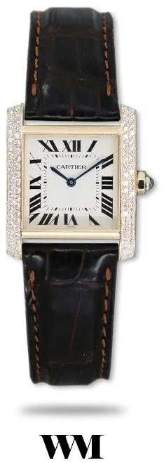 Cartier Tank 1821 25mm Yellow gold White