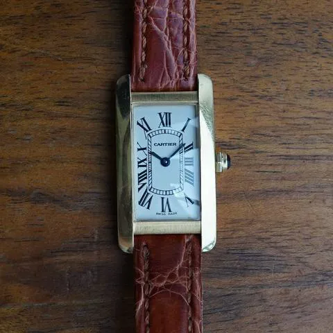 Cartier Tank Américaine 1710 19mm Yellow gold White