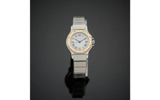 Cartier Santos 0907 Yellow gold and Stainless steel Cream