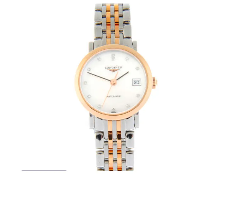 Longines Elegant L4.309.5 25.5mm Stainless steel and rose metal Mother-of-pearl