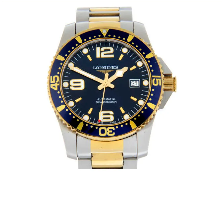Longines HydroConquest L3.742.3.96 40mm Stainless steel and gold-plated Blue