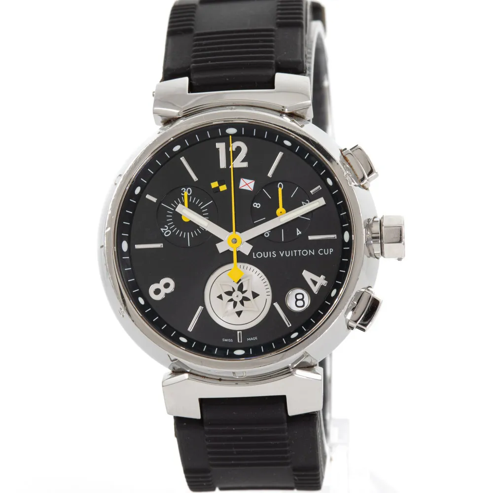 Louis Vuitton Tambour Q11BG 39mm Stainless steel Black