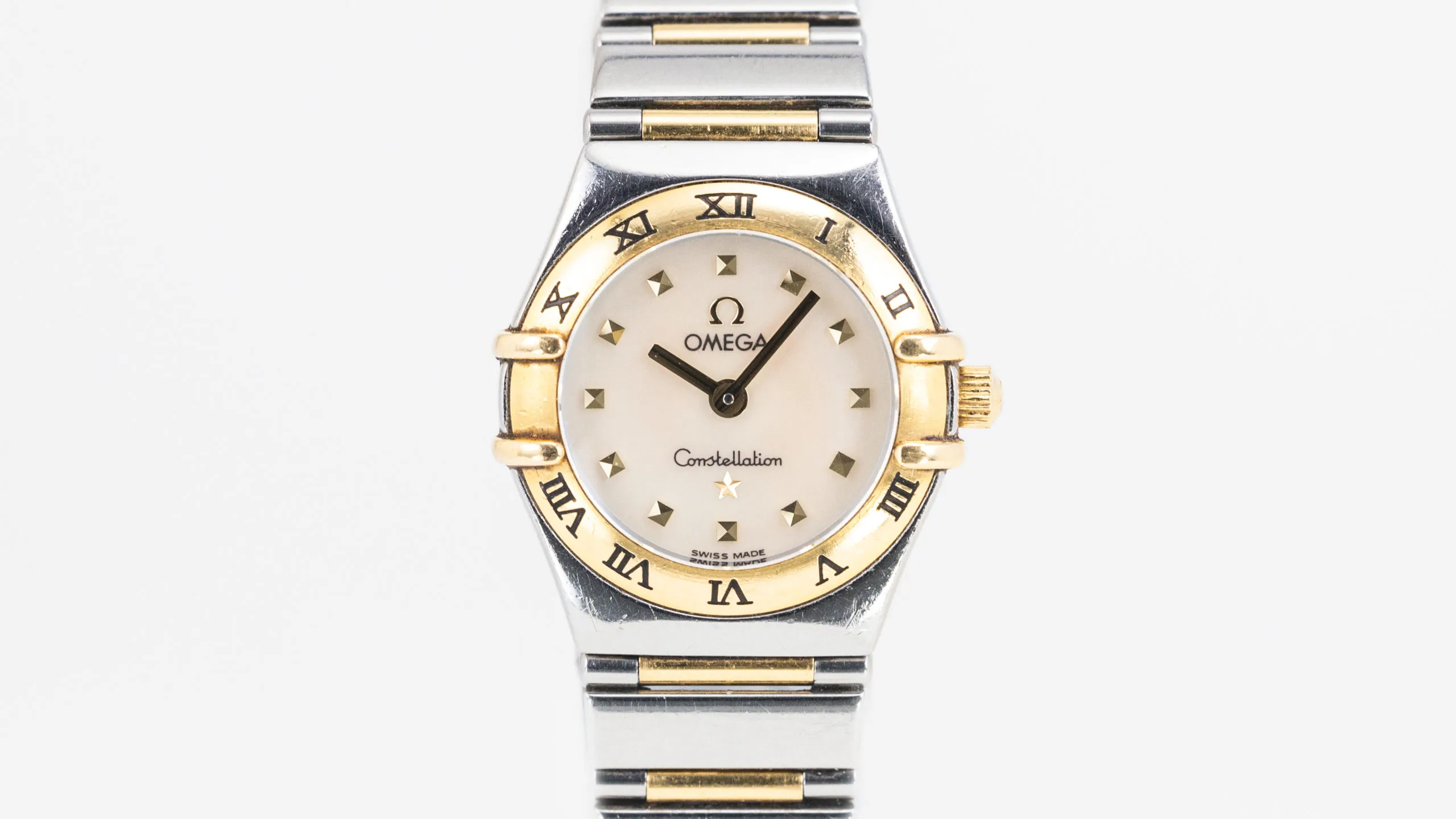 Omega Constellation 22mm Yellow gold and Stainless steel White 1