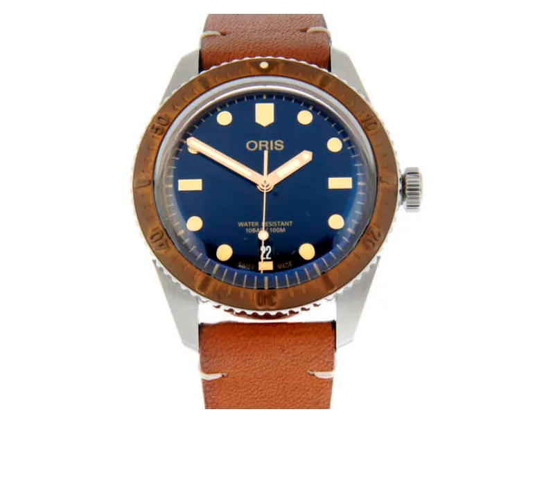 Oris Sixty Five 7707-4301 40mm Bronze and Stainless steel Black