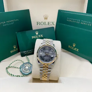 Rolex Datejust 126233-0035 36mm Yellow gold and Stainless steel Gray