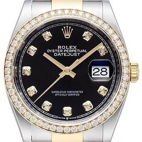 Rolex Datejust 36 126283RBR 36mm Yellow gold and Stainless steel Black