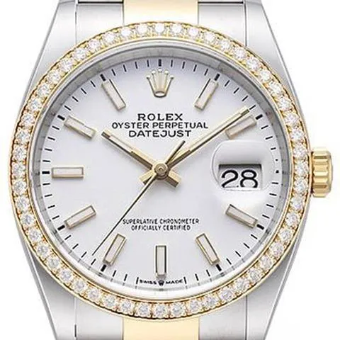 Rolex Datejust 36 126283RBR 36mm Yellow gold and Stainless steel White