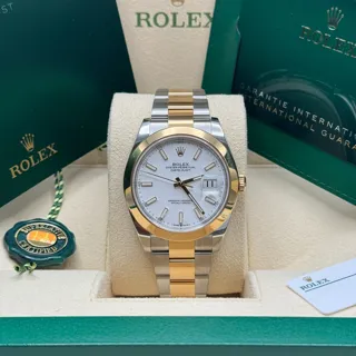 Rolex Datejust 41 126303 Yellow gold and Stainless steel White