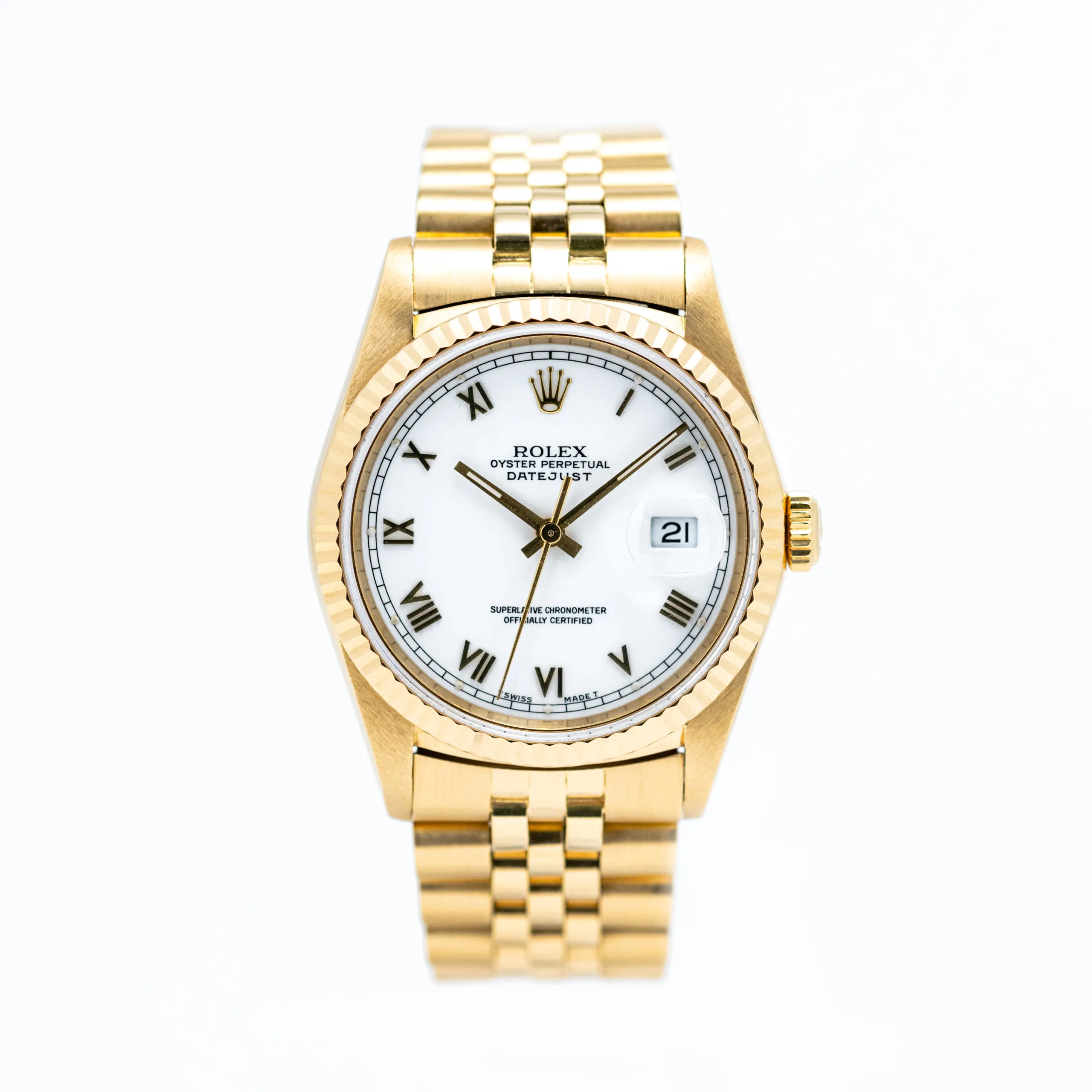 Rolex Datejust 36mm Yellow gold White