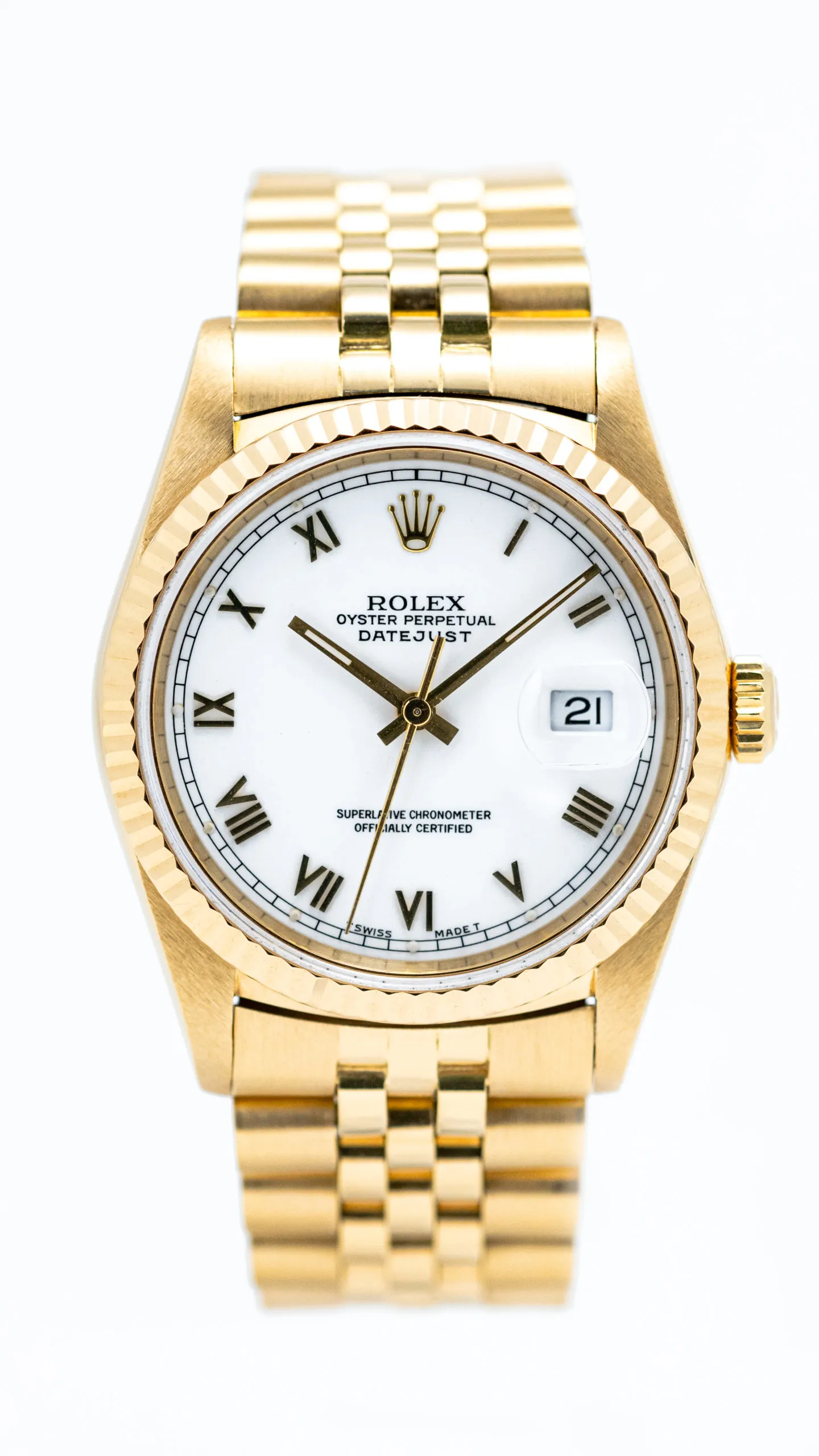 Rolex Datejust 36mm Yellow gold White 1