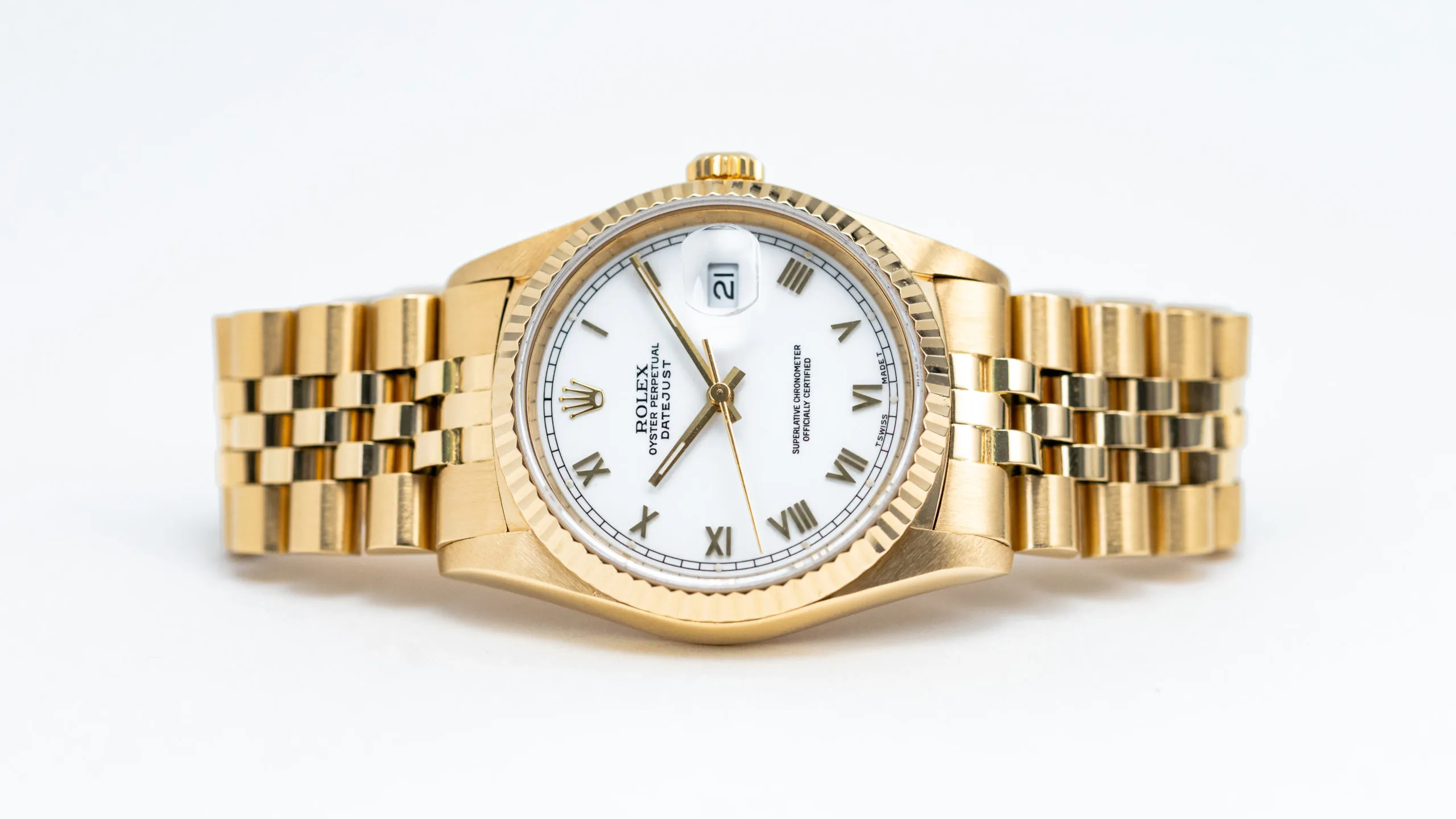 Rolex Datejust 36mm Yellow gold White 3