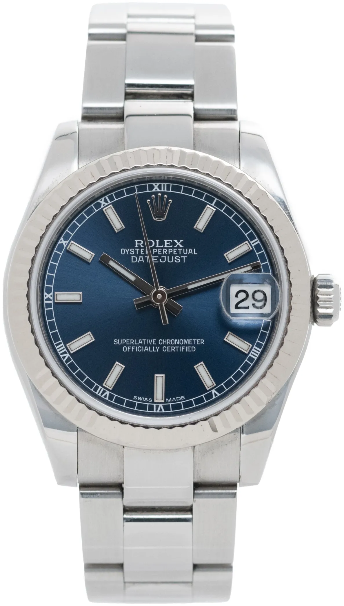 Rolex Datejust 34mm Stainless steel Blue