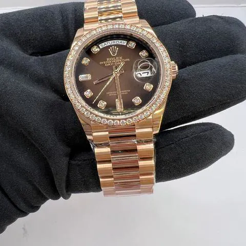 Rolex Day-Date 36 128345RBR 36mm Rose gold Brown