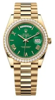 Rolex Day-Date 40 228348RBR 40mm Yellow gold Green