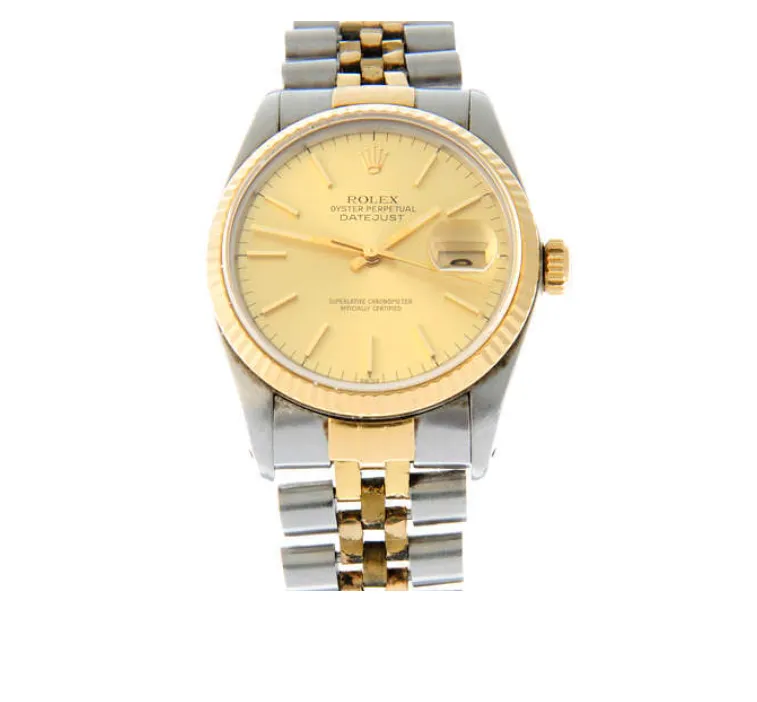 Rolex Oyster Perpetual "Datejust" 6013 36mm Stainless steel and Metal Champagne