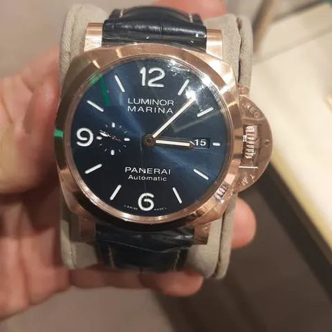 Panerai Luminor Marina PAM 01112 44mm Rose gold Blue